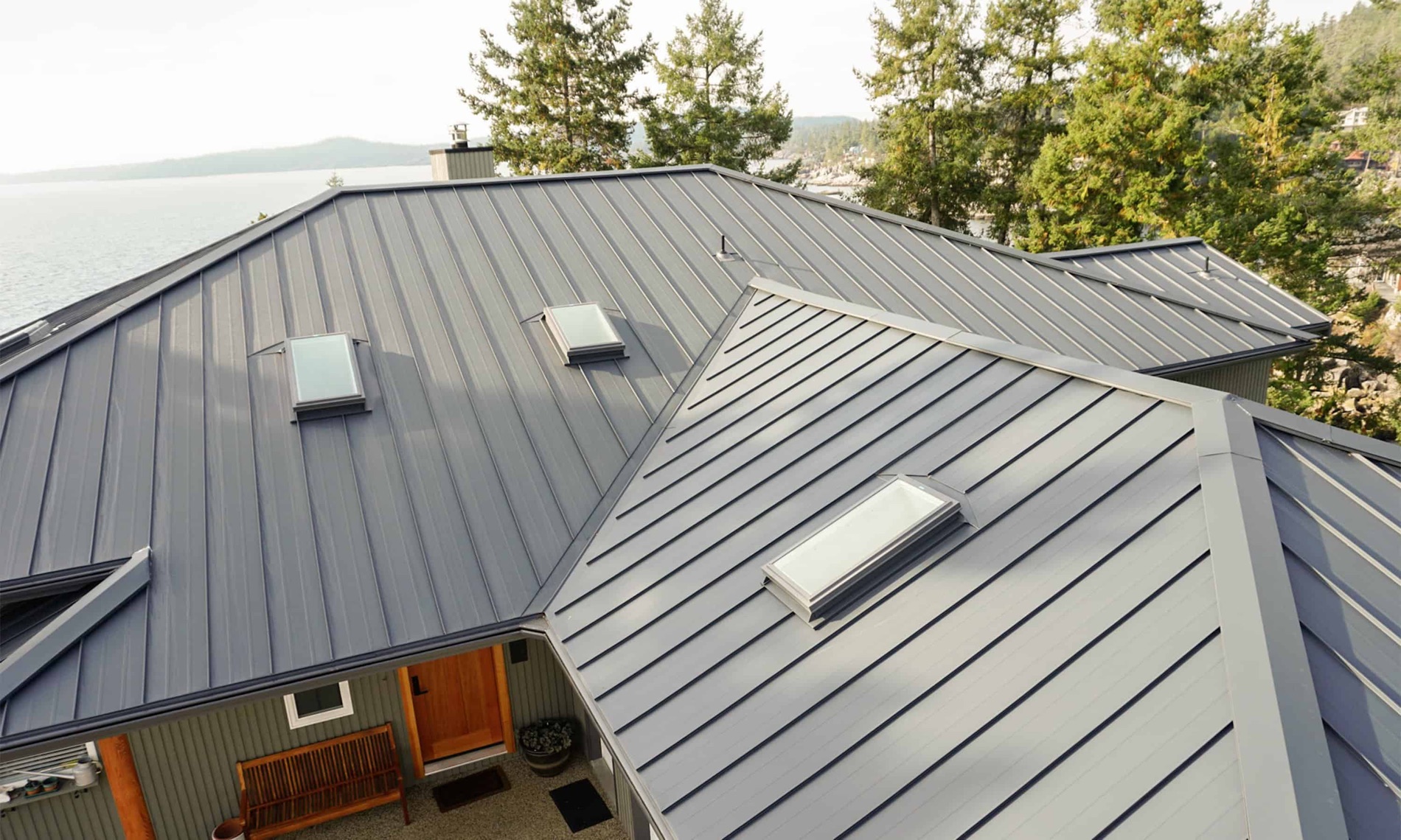 Charcoal standing seam metal roof