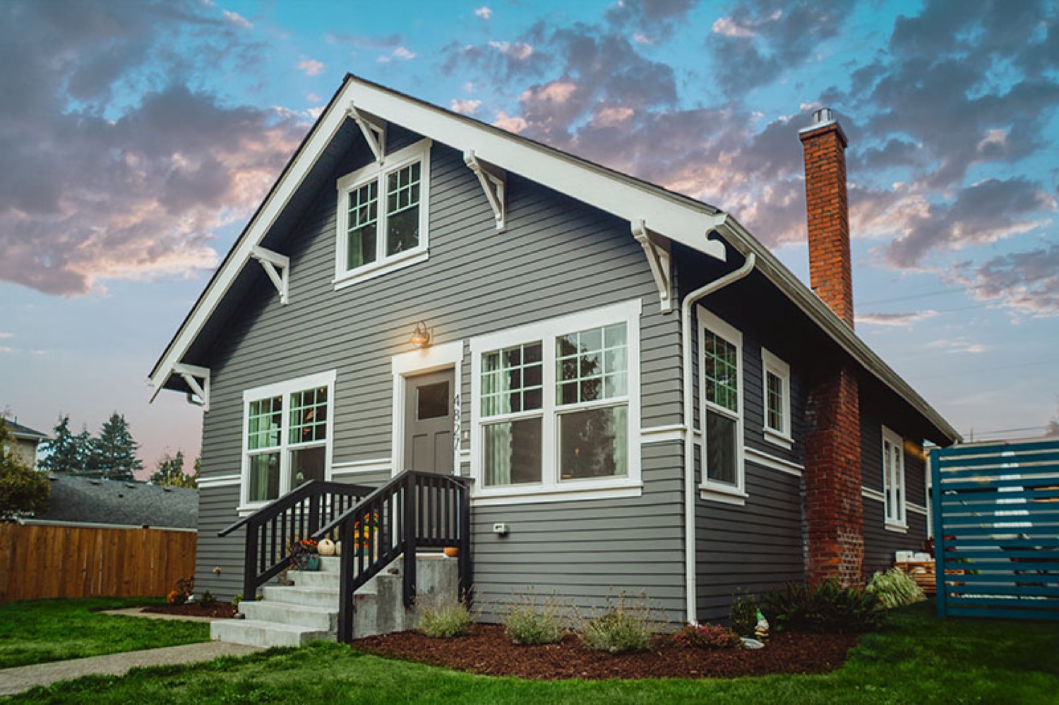 Steel lap siding on a modern home exterior